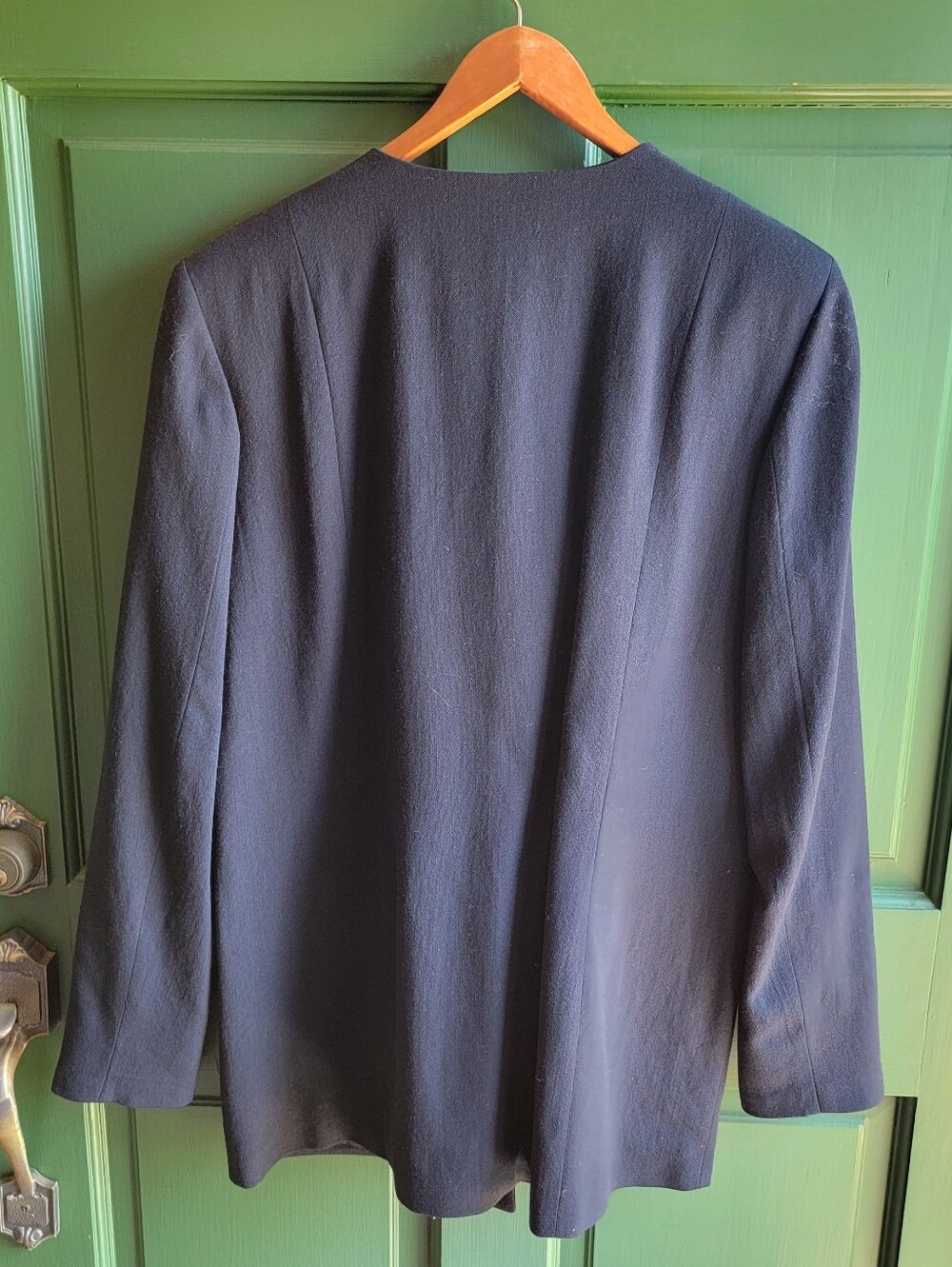 Vintage Pendleton Women's Navy Button-Front Round-Neck Blazer Sz 12 - Picture 5 of 6